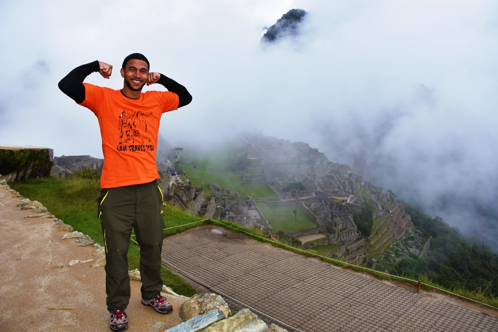 Fit tourist on the Inca Trail