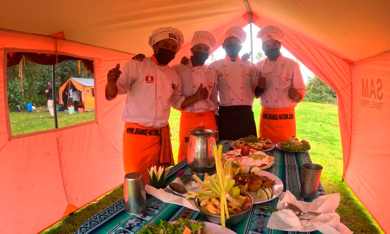 Food on the Trek with Orange Nation - Orange Nation Peru